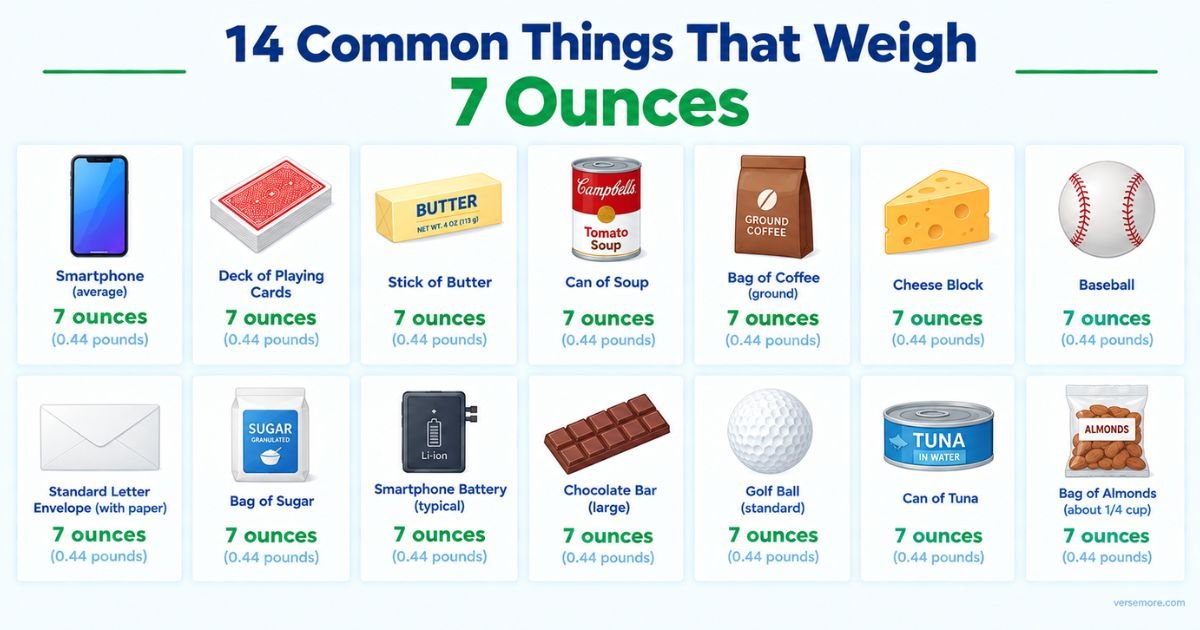14 Common Things That Weigh 7 Ounces
