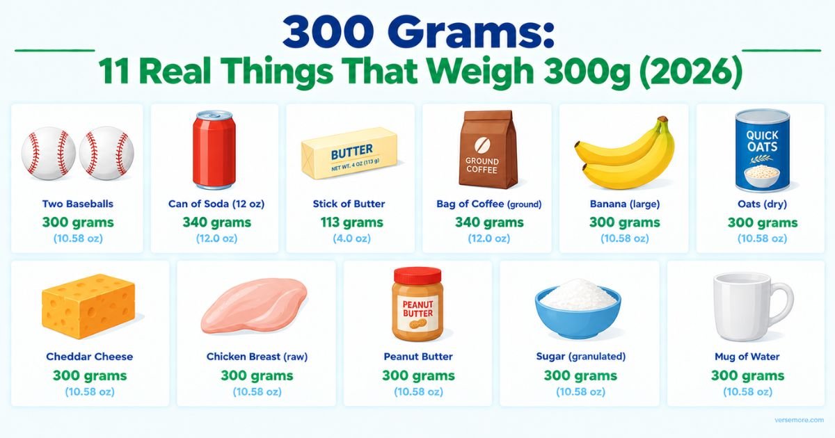 300 Grams: 11 Real Things That Weigh 300g (2026)