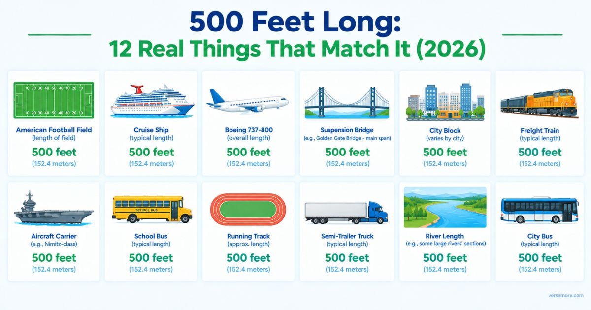 500 Feet Long: 12 Real Things That Match It (2026)