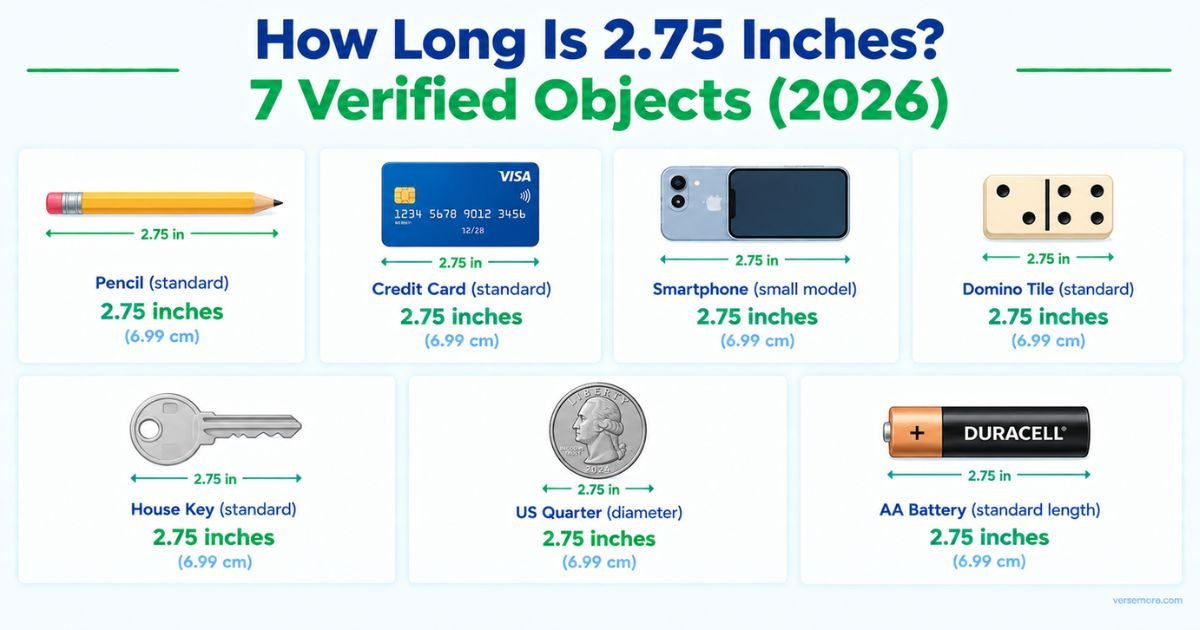 How Long Is 2.75 Inches? 7 Verified Objects (2026)
