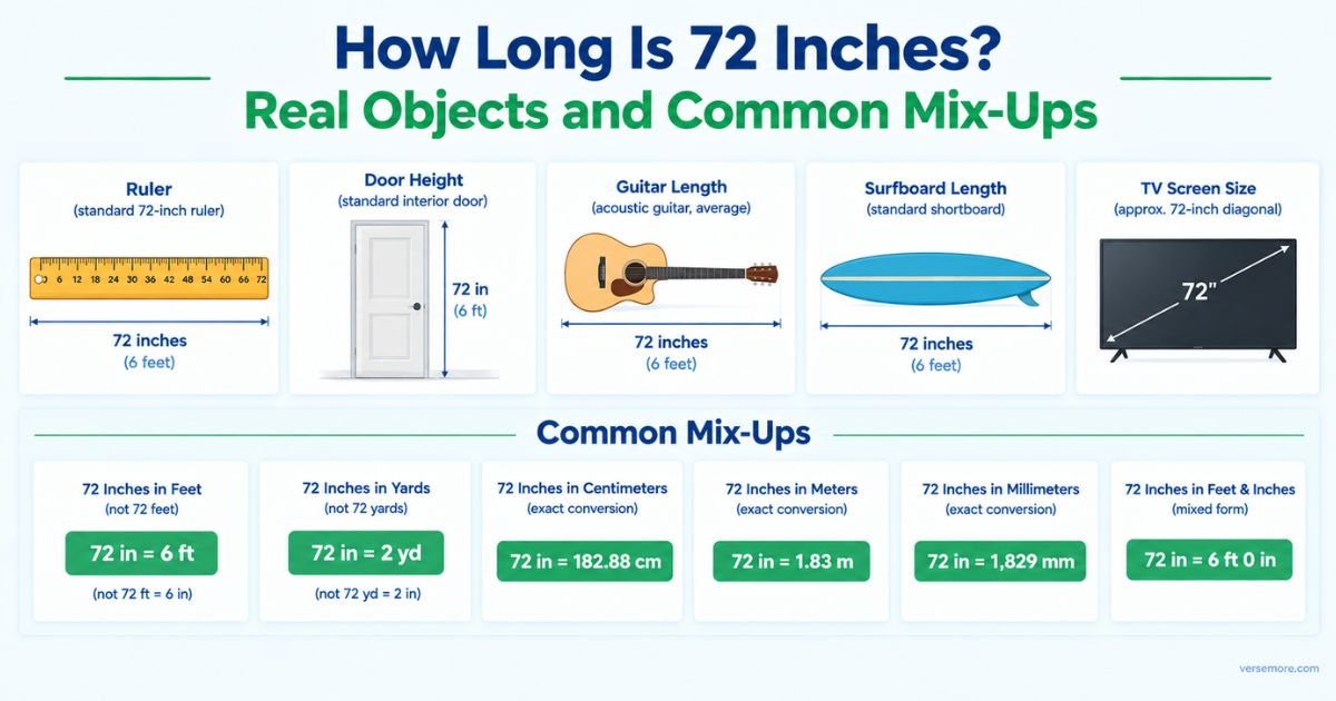 How Long Is 72 Inches? Real Objects and Common Mix-Ups