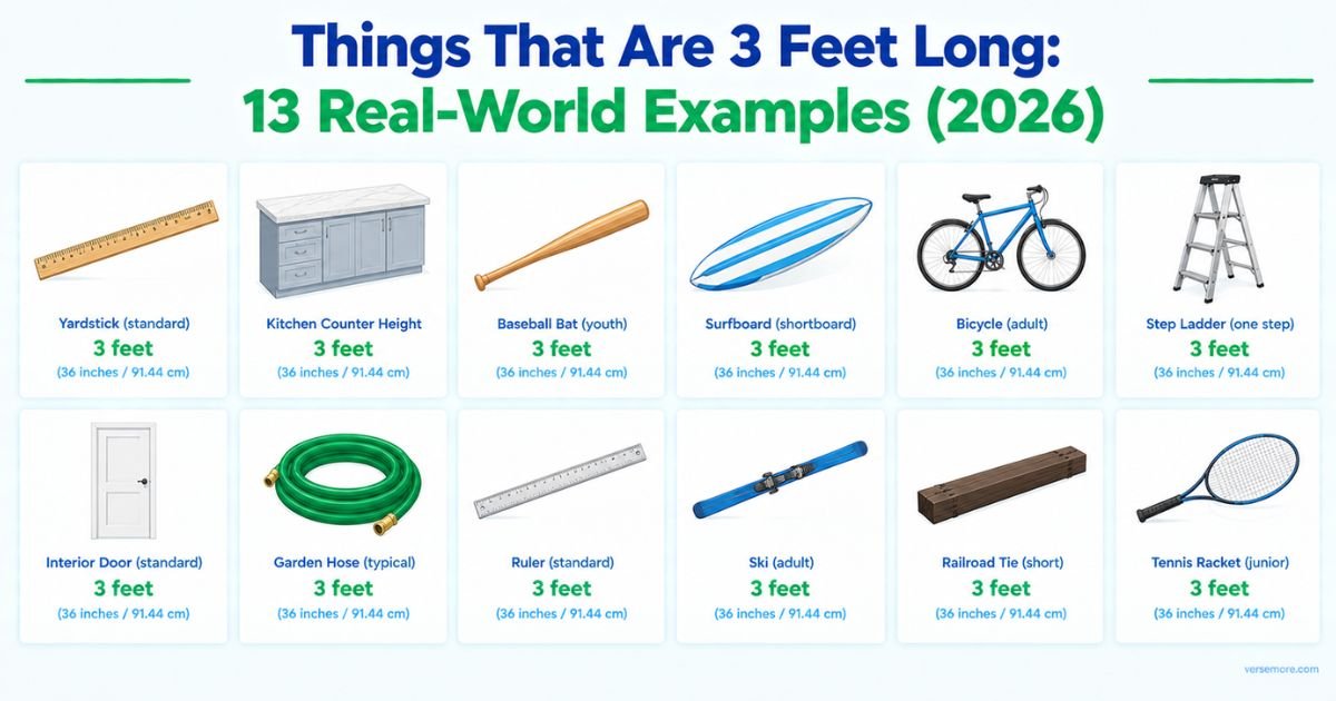 Things That Are 3 Feet Long: 13 Real-World Examples (2026)