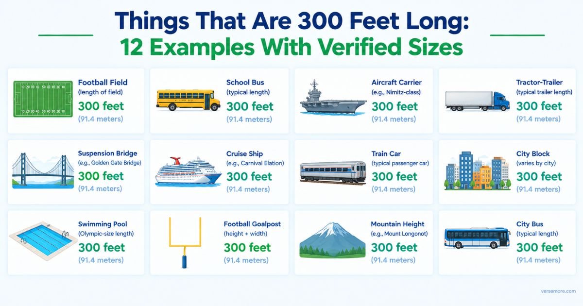 Things That Are 300 Feet Long: 12 Examples With Verified Sizes